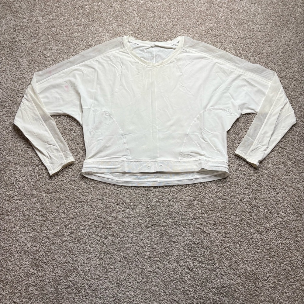 Lululemon Bottom Cinch Mesh Long Sleeve